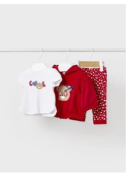 Mayoral Komplet t-shirt, bluza i spodnie 1832 Czerwony Regular Fit ze sklepu MODIVO w kategorii Komplety niemowlęce - zdjęcie 168378272