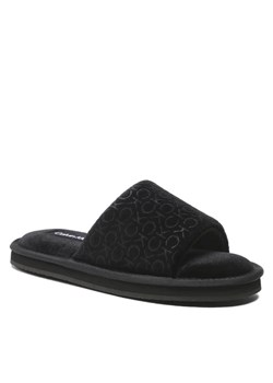 Calvin Klein Kapcie Slipper Flatform Sandal Vel HW0HW01540 Czarny ze sklepu MODIVO w kategorii Kapcie damskie - zdjęcie 168380091