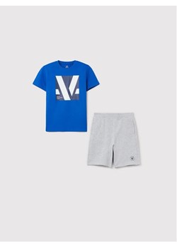 OVS Komplet t-shirt i szorty sportowe 1493054 Niebieski Regular Fit ze sklepu MODIVO w kategorii Komplety chłopięce - zdjęcie 168382433