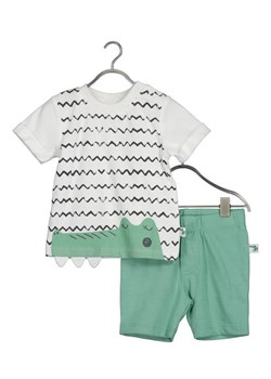 Blue Seven Komplet t-shirt i spodenki 422189 X Zielony Regular Fit ze sklepu MODIVO w kategorii Komplety niemowlęce - zdjęcie 168386681