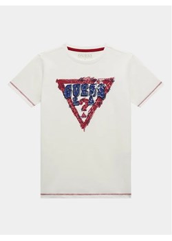 Guess T-Shirt L4RI18 K6XN1 Biały Regular Fit ze sklepu MODIVO w kategorii Bluzki dziewczęce - zdjęcie 168392062