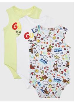 Guess Komplet 3 par body dziecięcych H3GW06 K6YW1 Kolorowy Regular Fit ze sklepu MODIVO w kategorii Body niemowlęce - zdjęcie 168393573