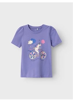 NAME IT T-Shirt 13219818 Fioletowy Regular Fit ze sklepu MODIVO w kategorii Bluzki dziewczęce - zdjęcie 168394641