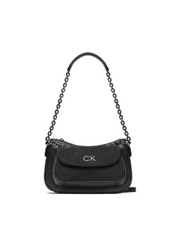 Calvin Klein Torebka Re-Lock Dbl Shoulder Bag Perf K60K610620 Czarny ze sklepu MODIVO w kategorii Torebki bagietki - zdjęcie 168396590