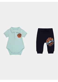Guess Komplet body i spodnie P4RG09 KA6W0 Niebieski Regular Fit ze sklepu MODIVO w kategorii Komplety niemowlęce - zdjęcie 168396773