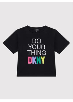 DKNY T-Shirt D35S31 S Czarny Relaxed Fit ze sklepu MODIVO w kategorii Bluzki dziewczęce - zdjęcie 168397361