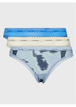 Calvin Klein Underwear Komplet 3 par stringów 000QD3802E Kolorowy ze sklepu MODIVO w kategorii Majtki damskie - zdjęcie 168403043