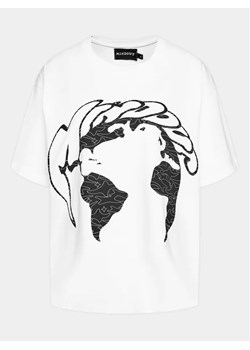 Mindout T-Shirt Globe Biały Boxy Fit ze sklepu MODIVO w kategorii Bluzki damskie - zdjęcie 168403932