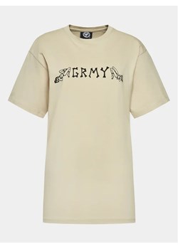 Grimey T-Shirt GA689 Beżowy Urban Fit ze sklepu MODIVO w kategorii Bluzki damskie - zdjęcie 168407912