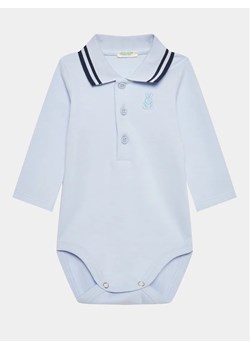 United Colors Of Benetton Body dziecięce 3CDIAB00F Niebieski Regular Fit ze sklepu MODIVO w kategorii Body niemowlęce - zdjęcie 168408523