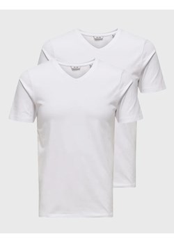 Only & Sons Komplet 2 t-shirtów Basic 22021926 Biały Slim Fit ze sklepu MODIVO w kategorii T-shirty męskie - zdjęcie 168409322