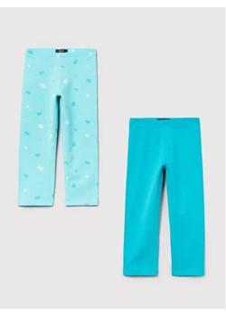 OVS Komplet 2 par legginsów 1483253 Niebieski Slim Fit ze sklepu MODIVO w kategorii Spodnie dziewczęce - zdjęcie 168411381