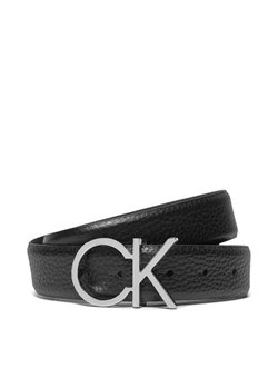 Calvin Klein Pasek Damski Ck Logo Belt 3.0 Pebble K60K611903 Czarny ze sklepu MODIVO w kategorii Paski damskie - zdjęcie 168412930
