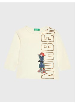 United Colors Of Benetton Bluzka 3VR5G106B Écru Regular Fit ze sklepu MODIVO w kategorii T-shirty chłopięce - zdjęcie 168413521