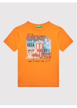 United Colors Of Benetton T-Shirt 3096C103Y Pomarańczowy Regular Fit ze sklepu MODIVO w kategorii T-shirty chłopięce - zdjęcie 168415860