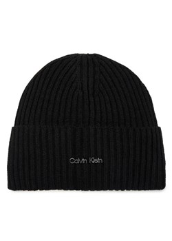 Calvin Klein Czapka Ck Must Logo Beanie K60K611401 Czarny ze sklepu MODIVO w kategorii Czapki zimowe damskie - zdjęcie 168421860