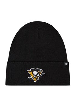 47 Brand Czapka Nhl Pittsburgh Penguins Haymaker '47 Cuff Knit H-HYMKR15ACE-BK Czarny ze sklepu MODIVO w kategorii Czapki zimowe damskie - zdjęcie 168423991