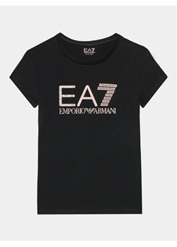 EA7 Emporio Armani T-Shirt 6RFT15 FJ2HZ 1200 Czarny Regular Fit ze sklepu MODIVO w kategorii T-shirty chłopięce - zdjęcie 168426734