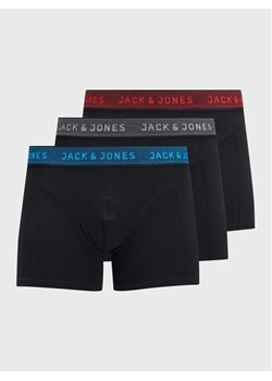 Jack&Jones Komplet 3 par bokserek Waistband 12127816 Czarny ze sklepu MODIVO w kategorii Majtki męskie - zdjęcie 168426903