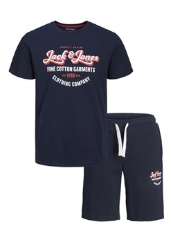 Jack&Jones Junior Komplet t-shirt i szorty sportowe 12235271 Granatowy Regular Fit ze sklepu MODIVO w kategorii Komplety chłopięce - zdjęcie 168427050