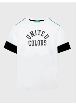 United Colors Of Benetton T-Shirt 3096C10A9 Biały Regular Fit ze sklepu MODIVO w kategorii T-shirty chłopięce - zdjęcie 168427184