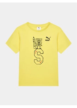 Puma T-Shirt Puma X Spongebob 622217 Żółty Regular Fit ze sklepu MODIVO w kategorii T-shirty chłopięce - zdjęcie 168427321