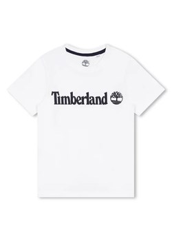 Timberland T-Shirt T25T77 D Biały Regular Fit ze sklepu MODIVO w kategorii T-shirty chłopięce - zdjęcie 168427891