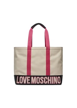 LOVE MOSCHINO Torebka JC4036PP1ILF110B Beżowy ze sklepu MODIVO w kategorii Torby Shopper bag - zdjęcie 168431520
