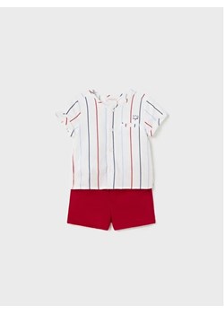 Mayoral Komplet koszula i szorty materiałowe 1264 Biały Regular Fit ze sklepu MODIVO w kategorii Komplety niemowlęce - zdjęcie 168432334