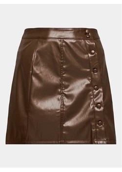 Brave Soul Spódnica z imitacji skóry LSKW-225LISABRO Brązowy Regular Fit ze sklepu MODIVO w kategorii Spódnice - zdjęcie 168437214
