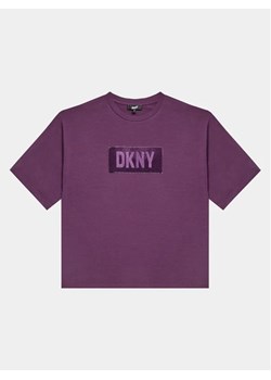 DKNY T-Shirt D35T02 D Fioletowy Regular Fit ze sklepu MODIVO w kategorii Bluzki dziewczęce - zdjęcie 168439114