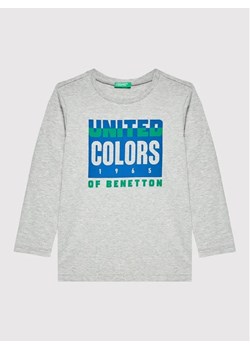 United Colors Of Benetton Bluzka 3I1XC105U Szary Regular Fit ze sklepu MODIVO w kategorii T-shirty chłopięce - zdjęcie 168443410