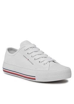 Tommy Hilfiger Trampki Low Cut Lace-Up Sneaker T3A9-33185-1687 S Biały ze sklepu MODIVO w kategorii Trampki dziecięce - zdjęcie 168444252