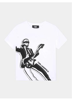 Karl Lagerfeld Kids T-Shirt Z25417 S Biały Regular Fit ze sklepu MODIVO w kategorii T-shirty chłopięce - zdjęcie 168446601