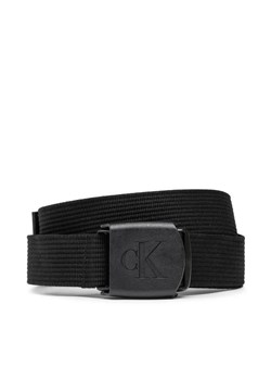 Calvin Klein Jeans Pasek Męski Logo Plaque Webbing Belt K50K510160 Czarny ze sklepu MODIVO w kategorii Paski męskie - zdjęcie 168449763