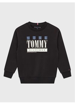 Tommy Hilfiger Bluza Checker Board KB0KB07779 M Czarny Regular Fit ze sklepu MODIVO w kategorii Bluzy chłopięce - zdjęcie 168450120