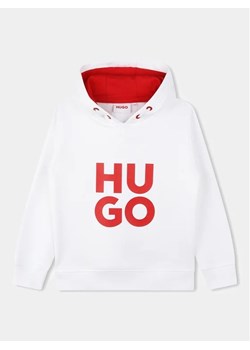 Hugo Bluza G25152 S Biały Regular Fit ze sklepu MODIVO w kategorii Bluzy chłopięce - zdjęcie 168454720