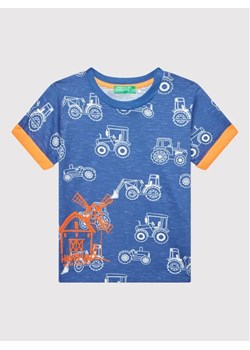United Colors Of Benetton T-Shirt 3UBTG100U Niebieski Regular Fit ze sklepu MODIVO w kategorii Koszulki niemowlęce - zdjęcie 168456402