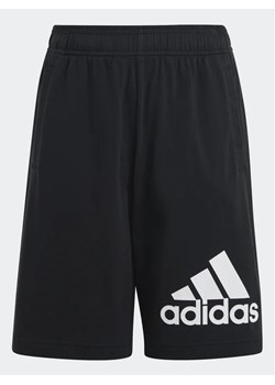 adidas Szorty sportowe Essentials Big Logo Cotton Shorts HY4718 Czarny Regular Fit ze sklepu MODIVO w kategorii Spodenki chłopięce - zdjęcie 168458273