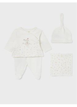 Mayoral Komplet bluzka i spodnie 9209 Écru Regular Fit ze sklepu MODIVO w kategorii Komplety niemowlęce - zdjęcie 168458452