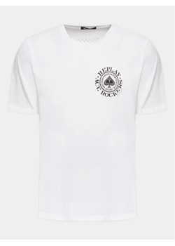 Replay T-Shirt M6656.000.22662 Biały Regular Fit ze sklepu MODIVO w kategorii T-shirty męskie - zdjęcie 168459280