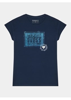 Guess T-Shirt J4GI00 K6YW4 Granatowy Regular Fit ze sklepu MODIVO w kategorii Bluzki dziewczęce - zdjęcie 168459993