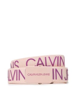 Calvin Klein Jeans Pasek Dziecięcy Canvas Logo Belt IU0IU00125 Różowy ze sklepu MODIVO w kategorii Paski dziecięce - zdjęcie 168464872