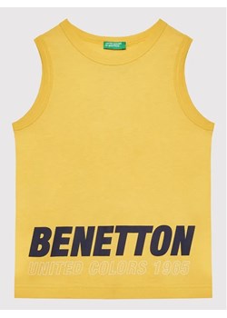 United Colors Of Benetton Top 3I1XCH003 Żółty Regular Fit ze sklepu MODIVO w kategorii T-shirty chłopięce - zdjęcie 168466263