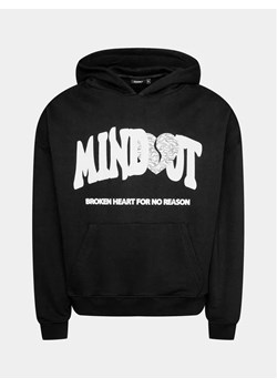 Mindout Bluza Broken Heart Czarny Boxy Fit ze sklepu MODIVO w kategorii Bluzy męskie - zdjęcie 168470302