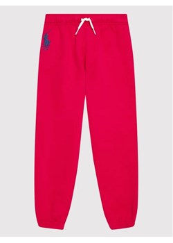 Polo Ralph Lauren Spodnie dresowe Boston 312854719004 Różowy Regular Fit ze sklepu MODIVO w kategorii Spodnie dziewczęce - zdjęcie 168472594