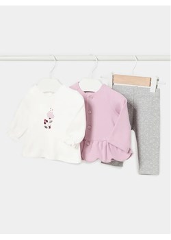Mayoral Komplet bluza, bluzka i legginsy 2.756 Fioletowy Regular Fit ze sklepu MODIVO w kategorii Komplety niemowlęce - zdjęcie 168474072
