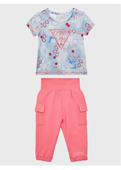 Guess Komplet t-shirt i spodnie A3RG10 K6YW1 Kolorowy Regular Fit ze sklepu MODIVO w kategorii Komplety dziewczęce - zdjęcie 168476692