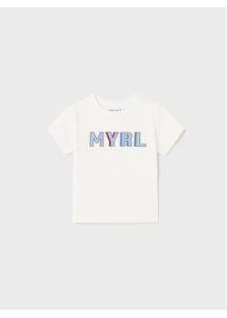Mayoral T-Shirt 106 Biały Regular Fit ze sklepu MODIVO w kategorii Koszulki niemowlęce - zdjęcie 168476881