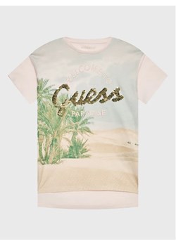 Guess T-Shirt J3GI16 K6XN3 Beżowy Oversize ze sklepu MODIVO w kategorii T-shirty chłopięce - zdjęcie 168477760